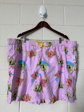 NWT Spongebob Squarepants Swim Trunks Size XXL